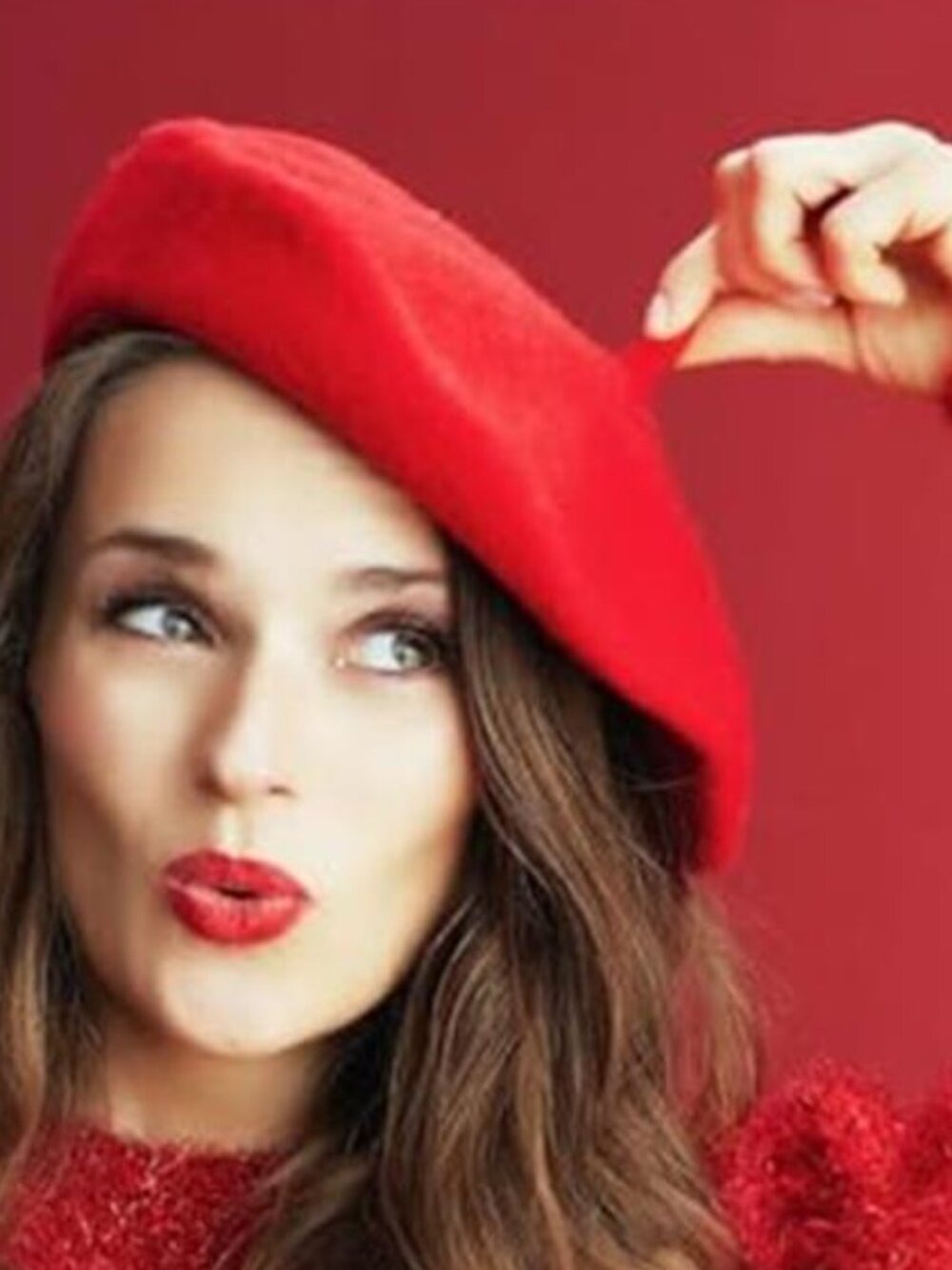 French Wool Beret Hats Solid Color Classic Beanie Winter Red Cap Painter Berets - Picture 15 of 16